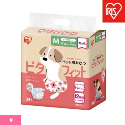 【34枚入り×6袋】ペット用おむつ　ピタフィット　M　34枚入　女の子用　　NPD-M34