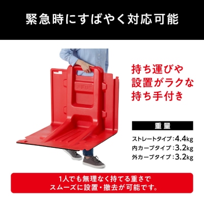 止水板 ストレートタイプ FCB-61L レッド