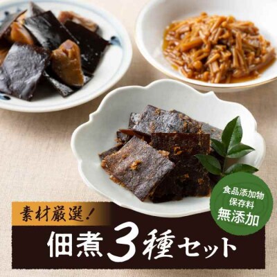 食品添加物・保存料無添加!こだわり食材の佃煮3種セット [AGAA002]