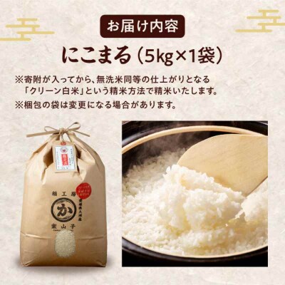 米食味鑑定士×お米ソムリエ!お米 にこまる 5kg×1袋 [AGAV005]