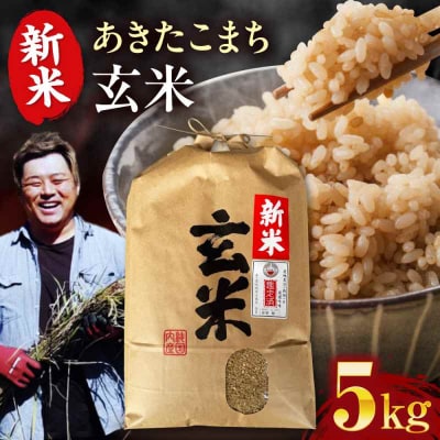 米食味鑑定士×お米ソムリエ!【玄米】あきたこまち 5kg [AGAV023]