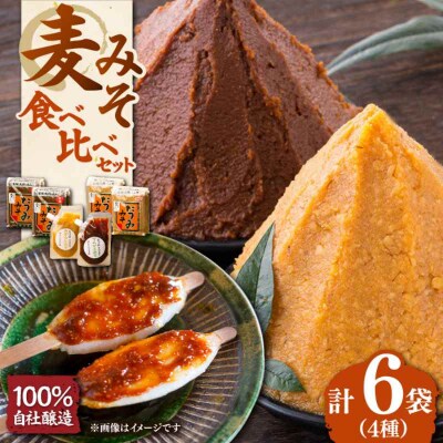 本物の味を毎日の食卓へ!たつみ 麦みそ4種食べ比べセット [AGBB011]