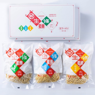 北海道産小麦使用 生ラーメン3種(醤油・味噌・塩) 計12食セット