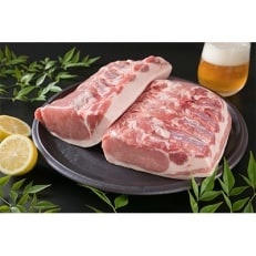 (糸島産)華豚ロース肉ブロック1.5kg×2P　計3kg