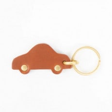 【革製品】車のチャーム キーホルダー(色・コニャック)