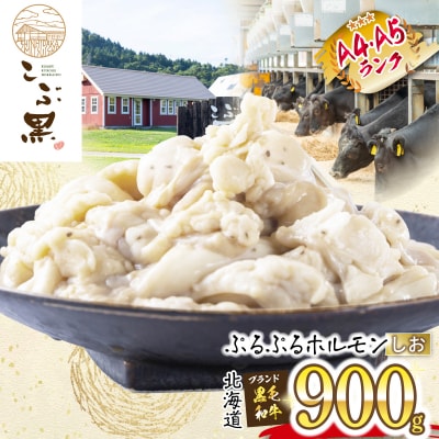 北海道産 黒毛和牛 こぶ黒 しおホルモン 計900g(300g×3パック)