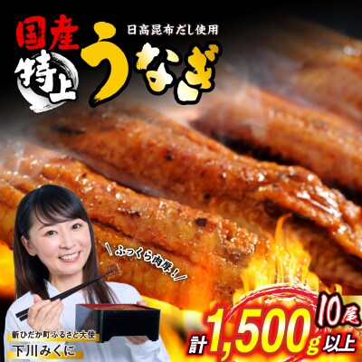 国産 うなぎ蒲焼 10尾 (1尾あたり150g)