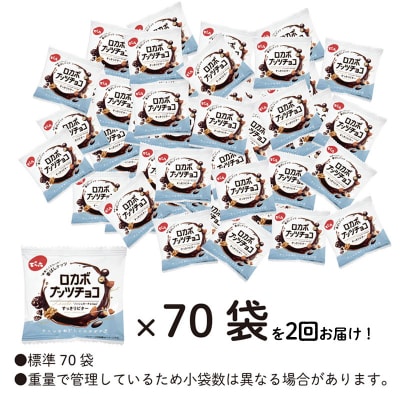 【定期便2回】【でん六】ロカボナッツチョコ 1kg×2ヶ月 小袋タイプ FZ25-950