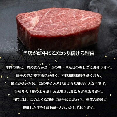 厳選 A5-A4 山形牛 メス牛 赤身ステーキ 900g(約150g×6枚) FY22-247