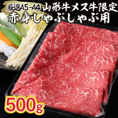 厳選 A5-A4 山形牛 メス牛 限定 赤身しゃぶしゃぶ用 約500g FZ22-254