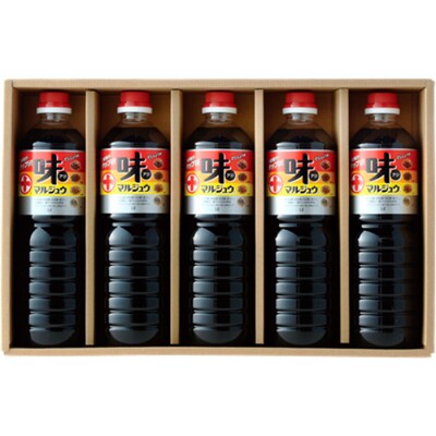 味マルジュウ 醤油 1L×5本詰合せ FZ23-973