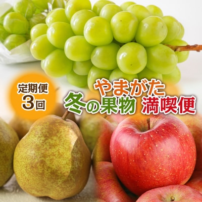 【定期便3回】やまがた冬の果物 満喫便 FY24-300