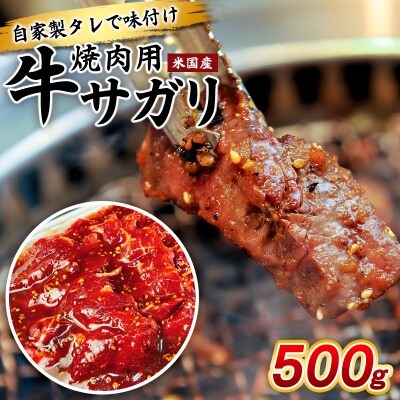 自家製タレで味付け焼肉用牛サガリ(米国産)500g FY25-236