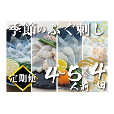 定期便 フグ ふぐ てっさ 刺し身 炙り刺し 4~5人前 鮮魚 下関 山口 たたき CX303