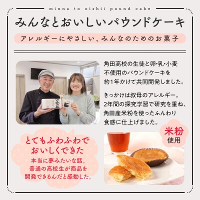 みんなとおいしいパウンドケーキ 6個入り×1　グルテンフリー 小麦粉不使用 焼き菓子 パウンドケーキ