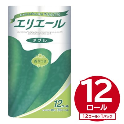 エリエールトイレットティシュー 12Rダブル(12ロール×1パック)