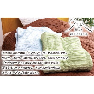 【日本の極み】選べる3色♪ふわとろケット [ブルー]  FZ23-297
