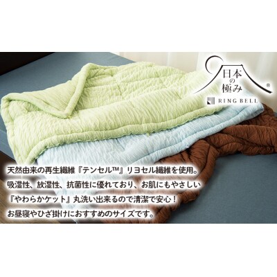 【日本の極み】選べる3色♪お昼寝ふわとろケット [ブルー]  FZ23-352