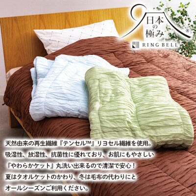 【日本の極み】ふわとろケット 2枚セット [グリーン&ブラウン]  FZ23-290