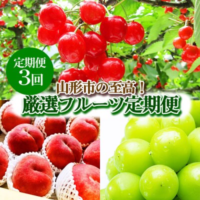 【定期便3回】山形市の至高!山形市厳選フルーツ定期便 【令和8年産先行予約】FS24-587 