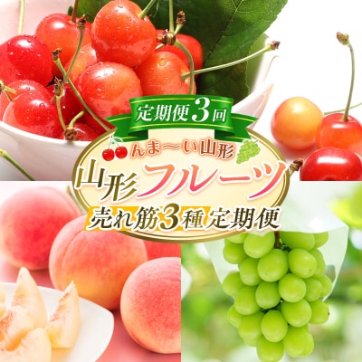 【定期便3回】☆んま～い山形☆山形フルーツ売れ筋3種定期便 FY25-474