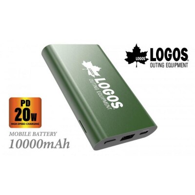 LOGOSモバイルバッテリー 10000mAh PD20W対応 LG-LP124G【グリーン】