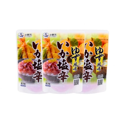 いか塩辛 ゆず風味 140g×3個 セット 計420g [小野万 20565715]