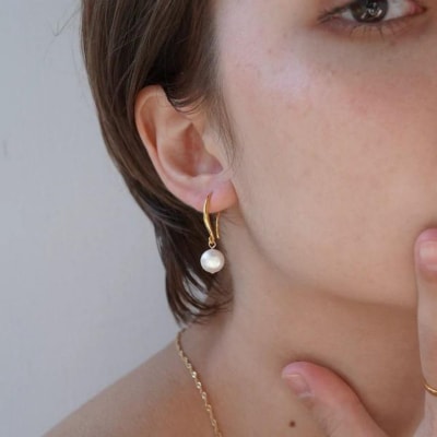 【LENERAオリジナルピアス】pearl hook pierce 【079003】