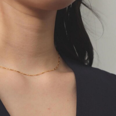 【LENERAオリジナルネックレス】plano necklace / 14kgf(35cm)