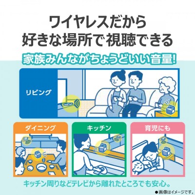 AUREX テレビ用スピーカー(ワイヤレス)「声くっきり」機能搭載 AX-WST10(W)
