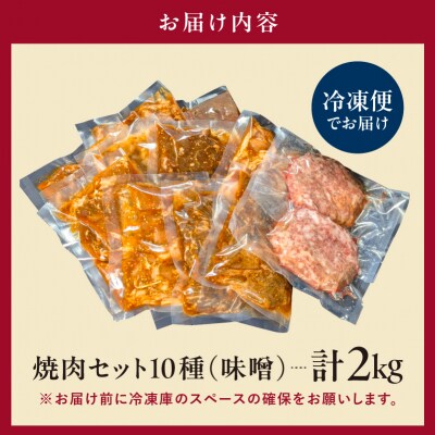 焼肉セット10種(味噌)【195011】