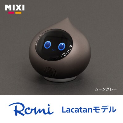 AIロボットRomi(Lacatan)本体+月会費12か月分<ムーングレー>【212002-4】