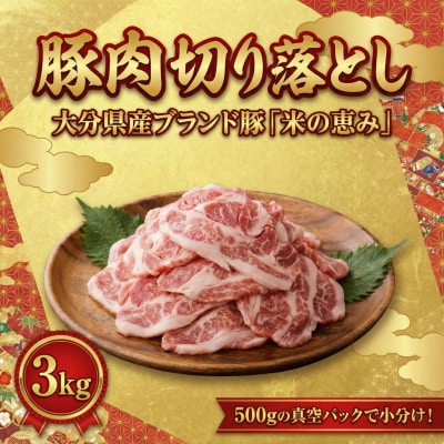 豚肉切り落とし(3kg/小分け500g)