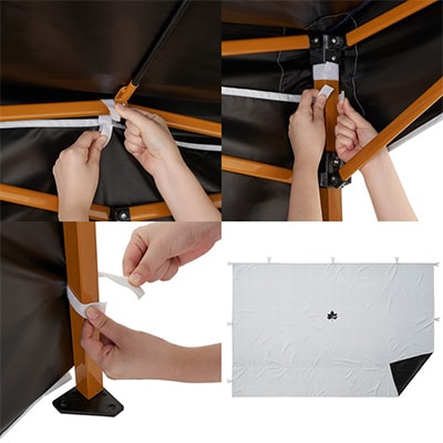 ソーラーブロック サイドウォール 270 キャンプやアウトドアで熱中症、日焼け対策!71661028