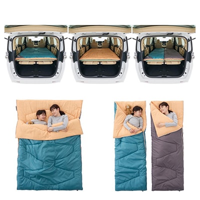 ミニバンピッタリ寝袋・-2 BD アウトドアやキャンプだけでなく車中泊や防災にも!72600241