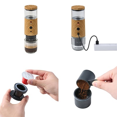 野電 電動エスプレッソメーカー キャンプなどの屋外でもエスプレッソが楽しめる!　81210314