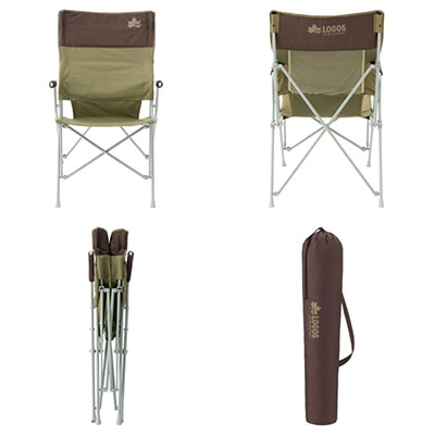 LOGOS Life バックホールドチェア(ブラウン)キャンプやアウトドアで活躍!　73173068