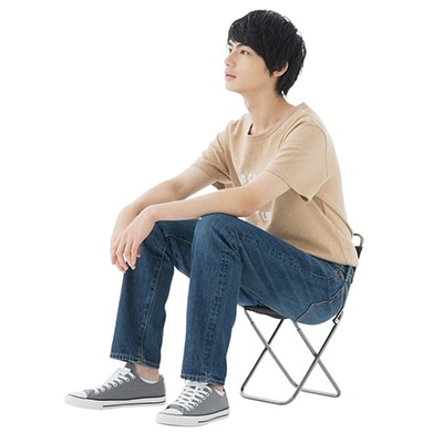 7075トレックチェア(背付・グレー)持ち運び楽々でアウトドアやキャンプで大活躍。　73369000