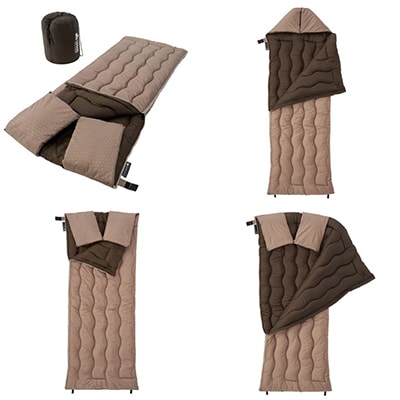 抗菌防臭　丸洗いウォーマーシュラフ・-6　アウトドアやキャンプで大活躍の寝袋。72600037