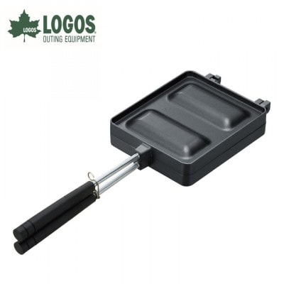 LOGOS ホットサンドパン 食パンサイズで実用的。アウトドアでも家のキッチンでも 81062245