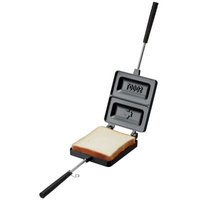 LOGOS ホットサンドパン 食パンサイズで実用的。アウトドアでも家のキッチンでも 81062245