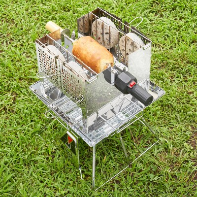 くるくるクッキングリル アウトドアで手軽に鳥の丸焼きやバウムクーヘンを作れる 81064153