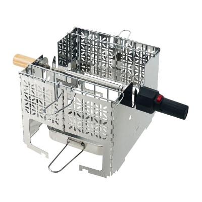 くるくるクッキングリル アウトドアで手軽に鳥の丸焼きやバウムクーヘンを作れる 81064153