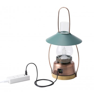 Bamboo ゆらめき・クラシコロッジランタン LED搭載で明るく充電式で防災にも　74175034