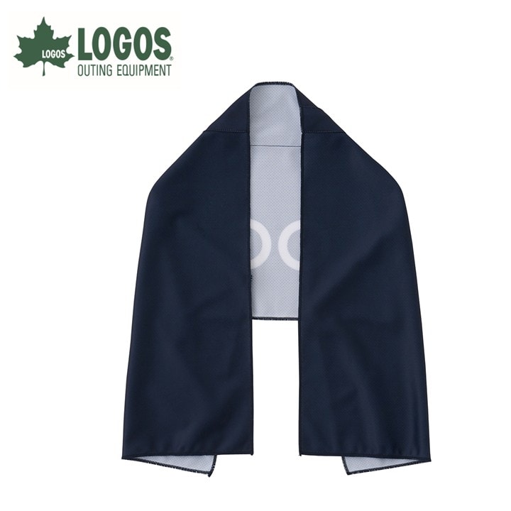LOGOS ネッククーラー ネイビー フェイスタオルサイズで日常使いにも 34206289