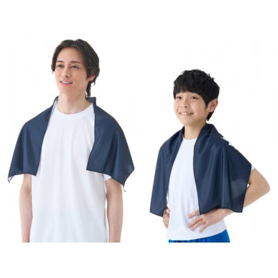 LOGOS ネッククーラー ネイビー フェイスタオルサイズで日常使いにも 34206289