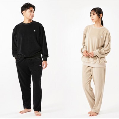 LBL ボディリカバリー ベロアスウェットパンツ XL ブラック 就寝時におすすめ 35213711