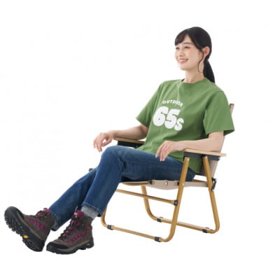 LOGOS リラクシングローチェア　キャンプなどアウトドアで役立つ折り畳み式チェア　73301203