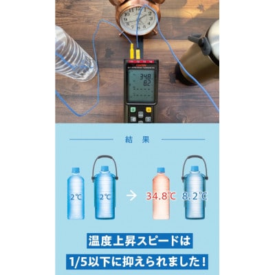 真空「温・冷」ペットボトルシリンダー ベージュ　マルチサイズ対応ペットボトルホルダー81287643