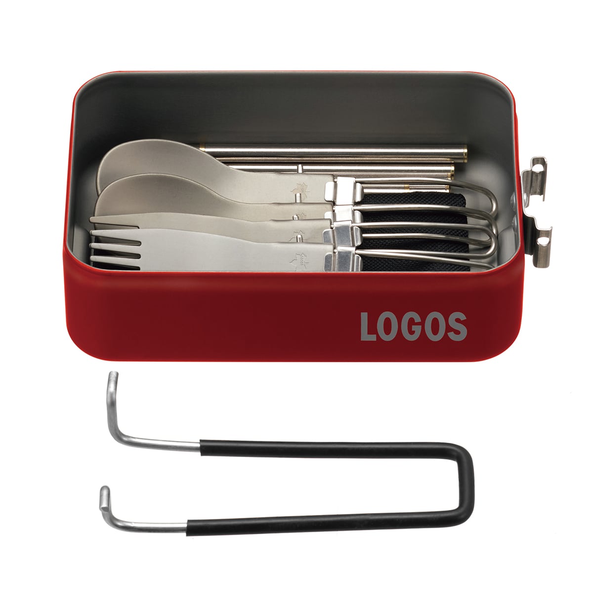 LOGOS カラーメスキット レッド ソロキャンプや少人数レジャーで大活躍 88230253